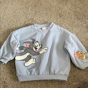 H&M Light Blue Tom & Jerry Graphic Sweatshirt